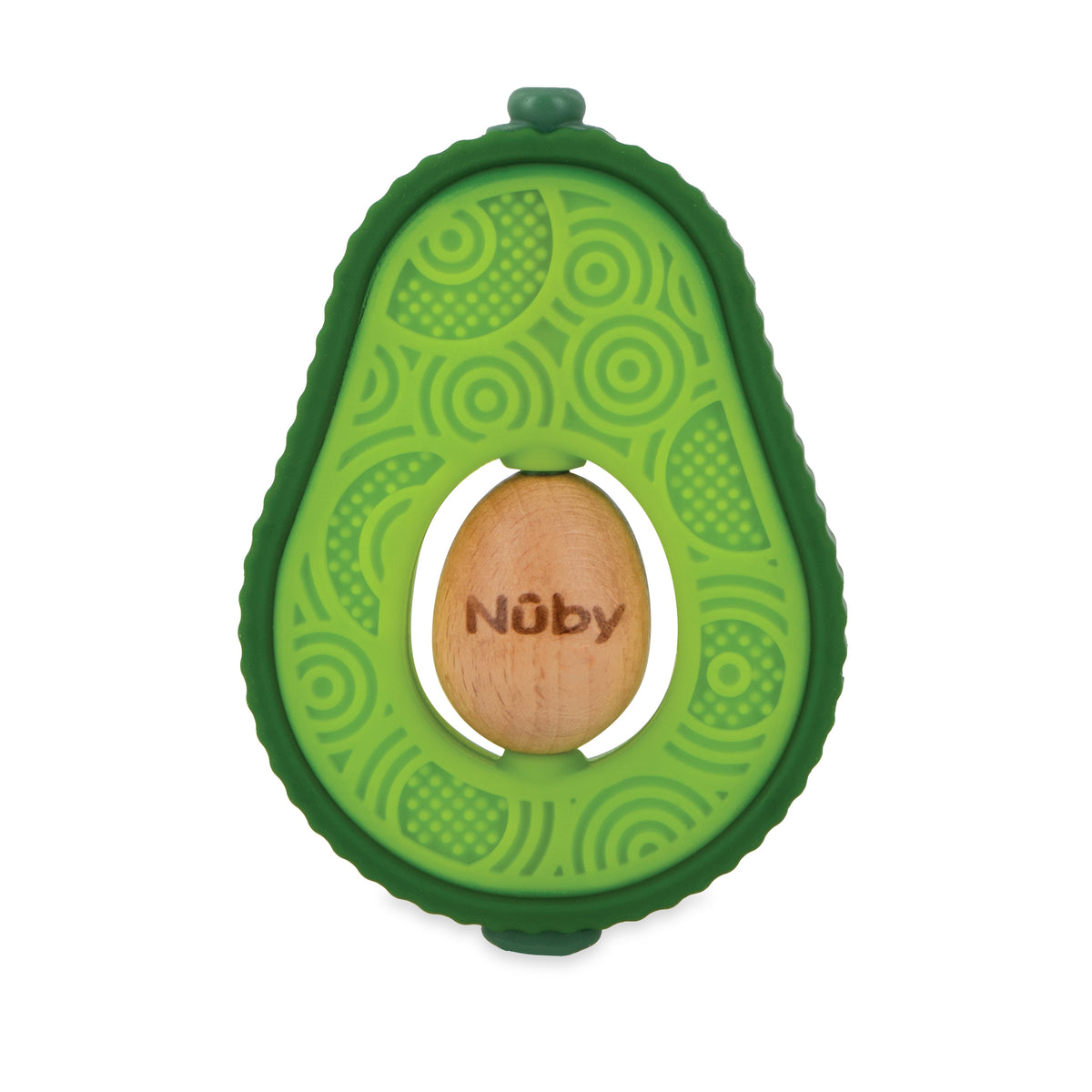 Avocado Muncher Wood and Silicone Teether